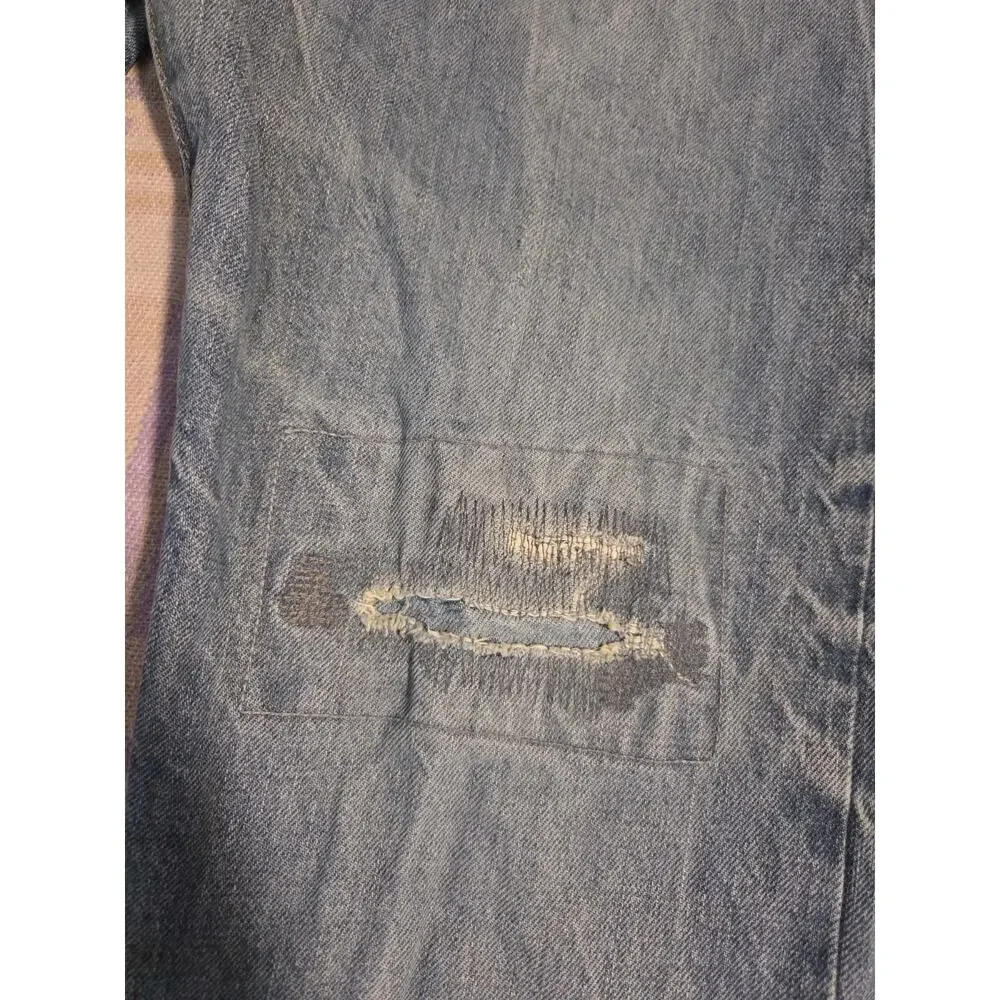 Polo Ralph Lauren Mens Varick Slim Straight Distressed Embroidered Patched Jeans